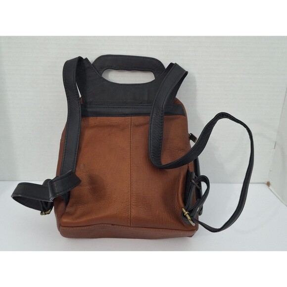Vintage Hara Two Tone Mini Soft Leather Backpack Travel Western Bohemian NWT main image 6